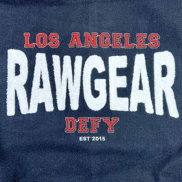 RawGear Embroidered Letterman Jacket Hoodie - Picture 4 of 6